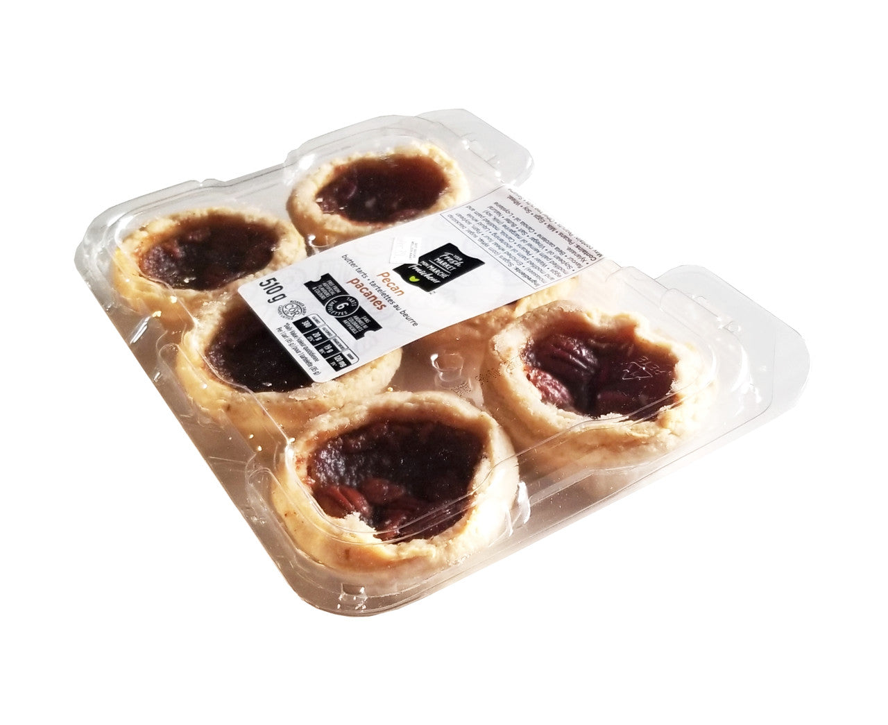 Your Fresh Market Pecan Butter Tarts, 510g/18oz., 6 Tarts, {Imported from Canada}